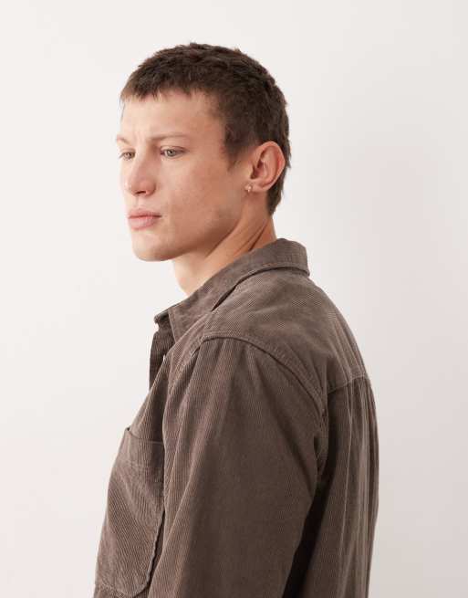 ONLY & SONS – Hemdjacke aus Cord in Hellbraun, 4 von 5