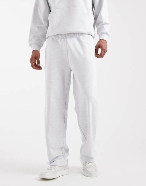 ONLY & SONS – Hochwertige, schwere Loose-Fit-Jogginghose in Hellgrau, 400 g/m², Kombiteil, 3 von 5