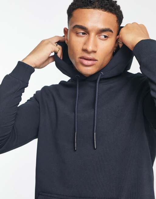 Only & Sons hoodie i slim fit i mörk marinblå, 3 av 4