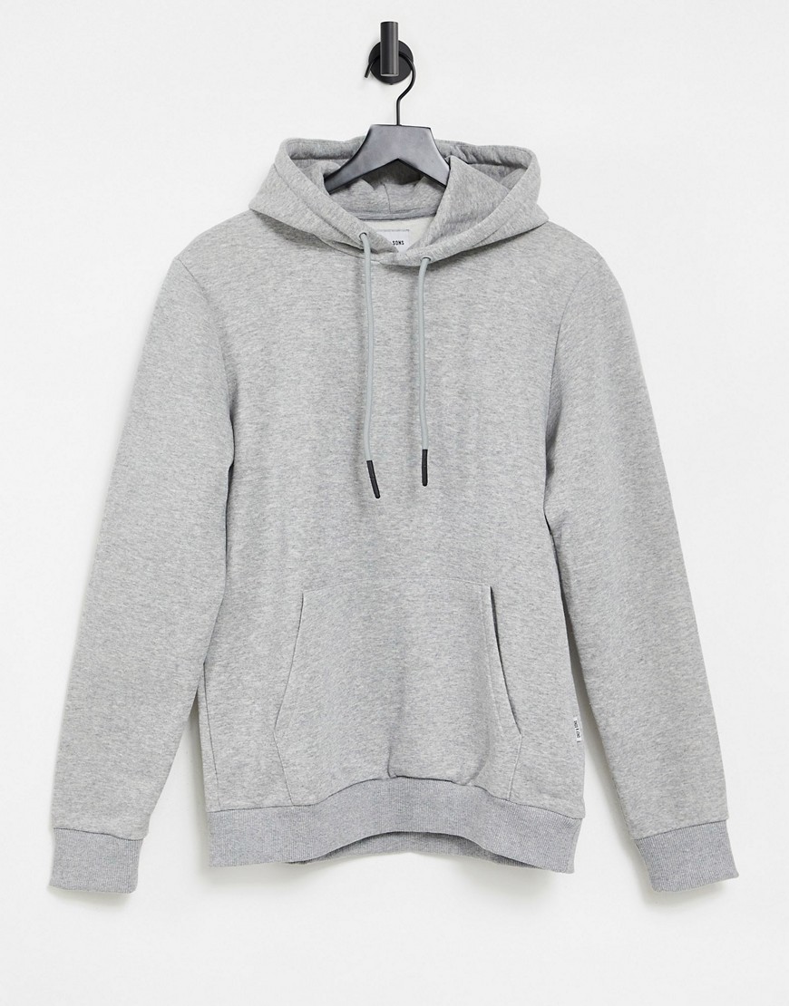 Only & Sons hoodie in light gray-Grey