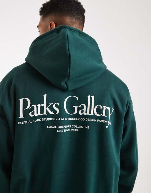 ONLY & SONS - Hoodie met print in donkergroen, 5 van 5