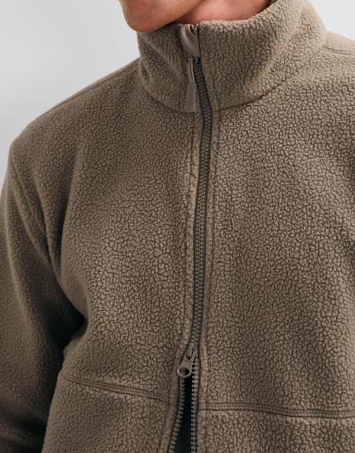 ONLY & SONS hoogsluitende fleece in lichtbeige, 5 van 5