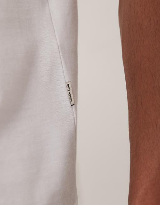 Only & Sons - hvid firkantet t-shirt, 3 af 5