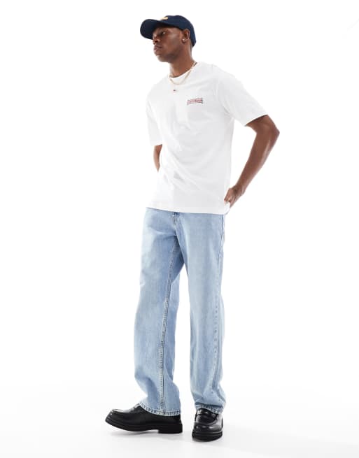 Only & Sons - Hvid og oversized T-shirt med Nevada-print på ryggen, 2 af 4