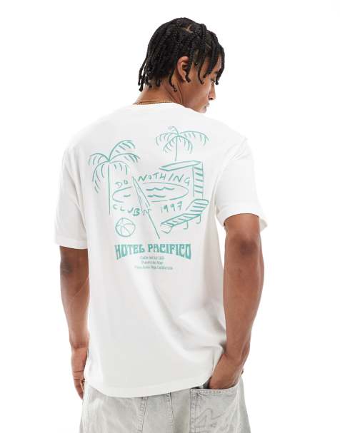 ONLY & SONS - Hvid only sons T-shirt med 'Do Nothing'-print på ryggen - view 1
