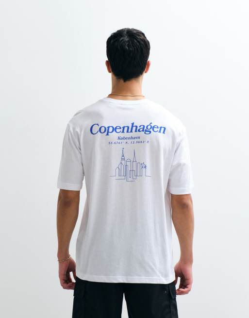 ONLY & SONS - Hvid oversized T-shirt med "Copenhagen"-print på ryggen, 4 af 9