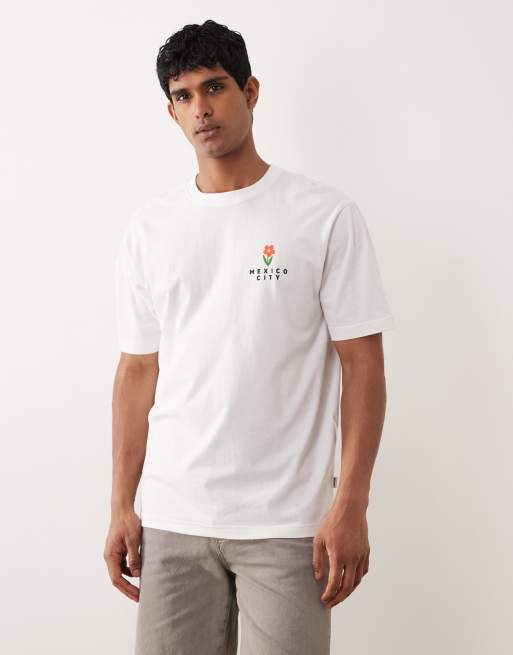 ONLY & SONS - Hvid oversized T-shirt med 'Mexico City'-print på ryggen, 5 af 5