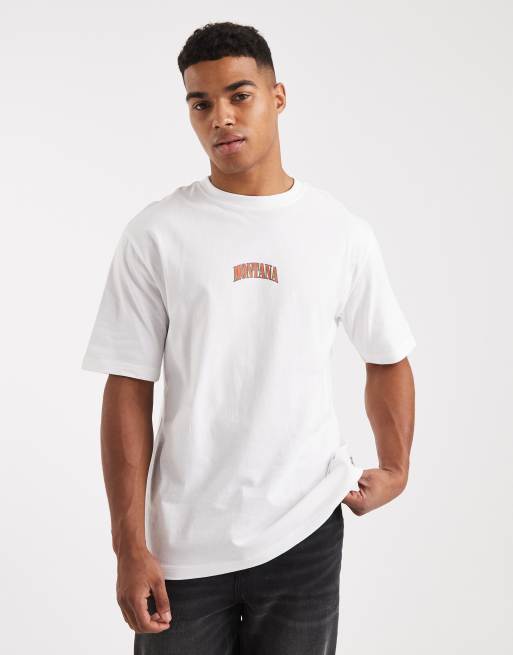 ONLY & SONS - Hvid oversized T-shirt med Montana-print på ryggen, 3 af 5