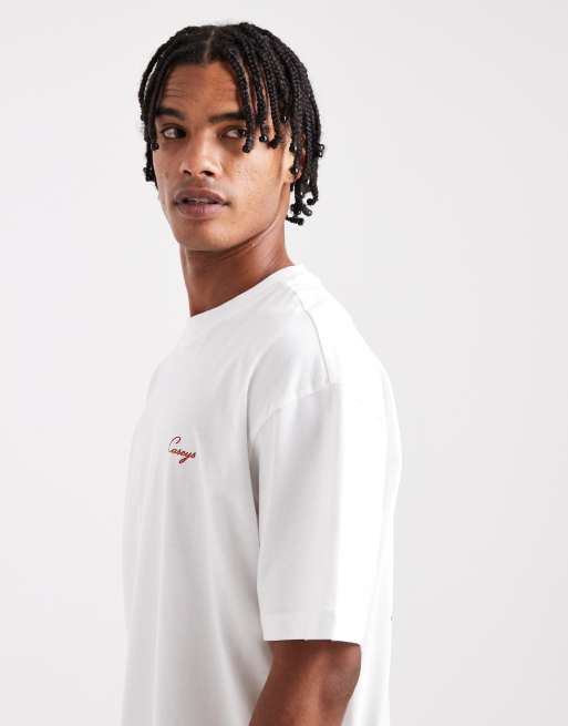 Only & Sons - Hvid T-shirt med afslappet pasform og grafisk butiks-print, 4 af 5