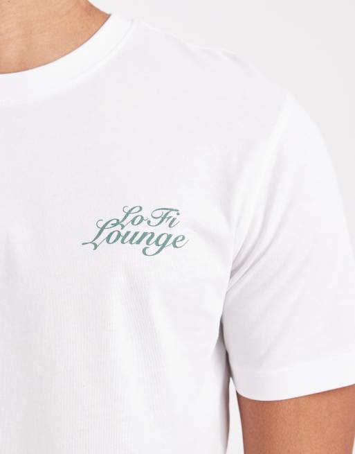 ONLY & SONS - Hvid T-shirt med print på ryggen i regular fit, 5 af 5