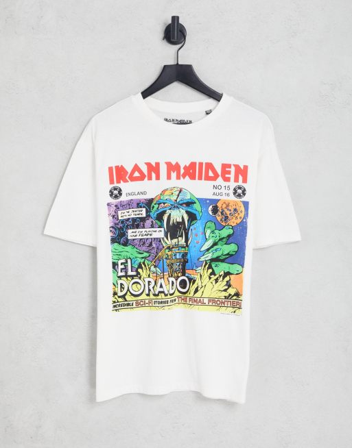 Iron maiden white store t shirt