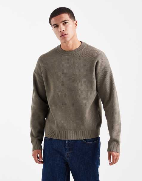 ONLY & SONS – Jasnobrązowy sweter oversize z okrągłym dekoltem - view 1