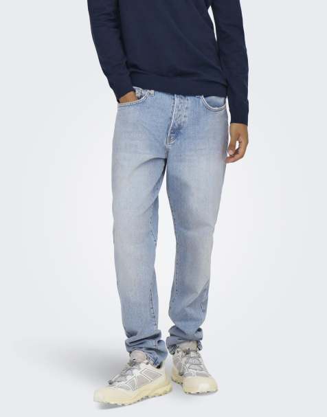 ONLY & SONS Relaxed fit jeans in light blue