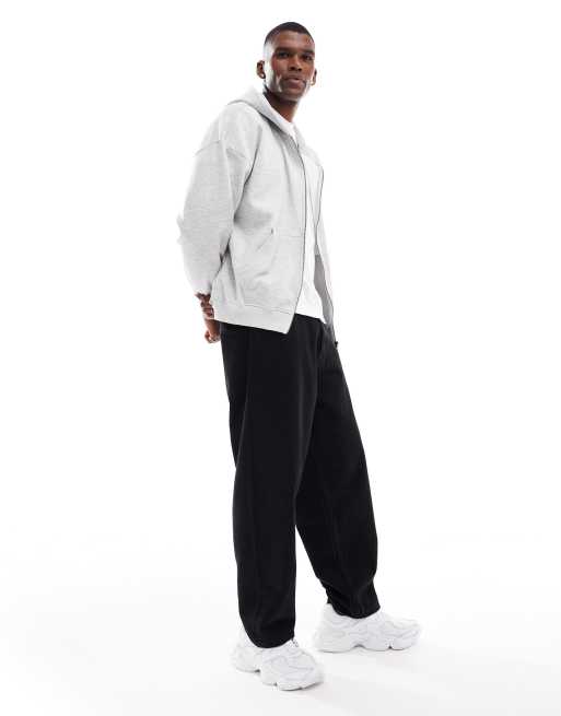 Only & Sons – Jasnoszara zapinana na zamek bluza oversize z kapturem, 2 z 4