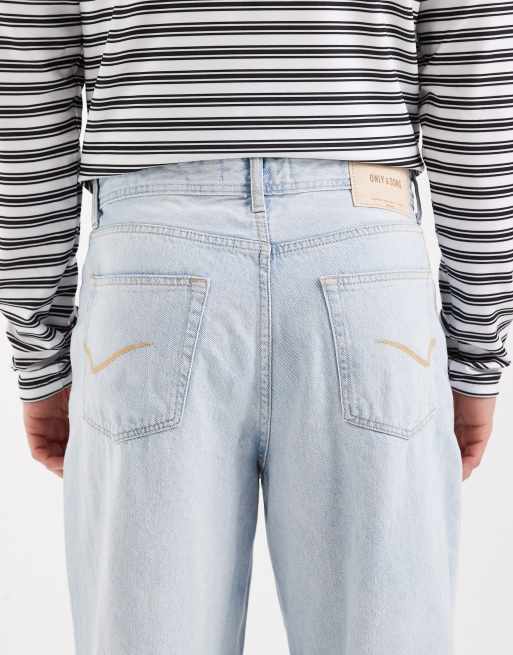 ONLY & SONS - Jean ample - Bleu clair délavé, 5 de 5