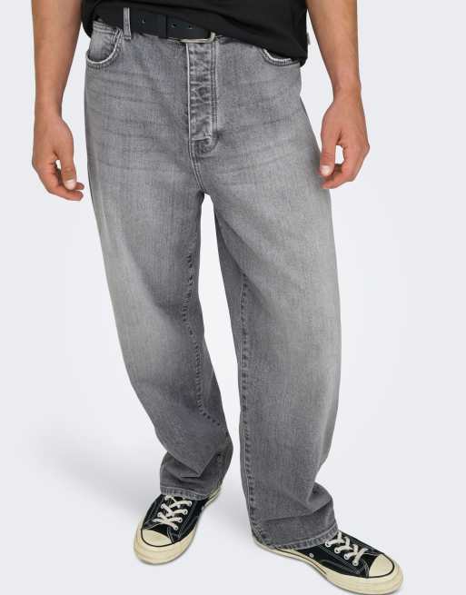 Only & Sons - Jean ample - Gris clair, 4 de 7