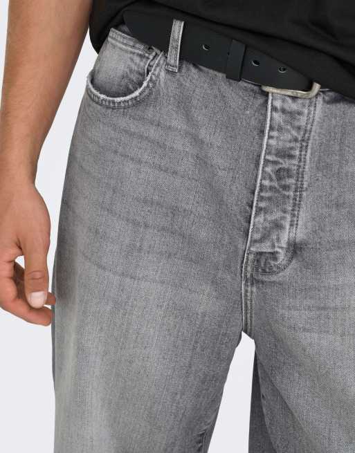 Only & Sons - Jean ample - Gris clair, 5 de 7