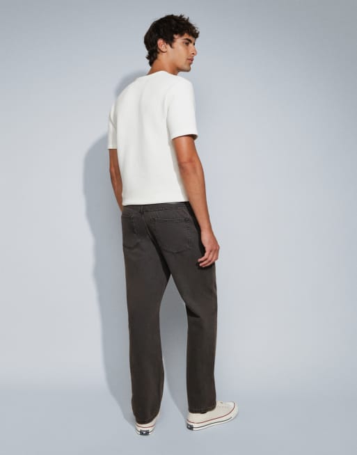 ONLY & SONS jean droit Edge en denim marron délavé, 5 de 5