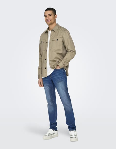 ONLY & SONS - Jean slim - Bleu - view 1