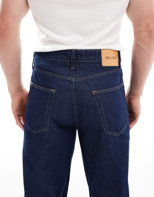 Only & Sons - Jeans ampi blu indaco, 4 di 5