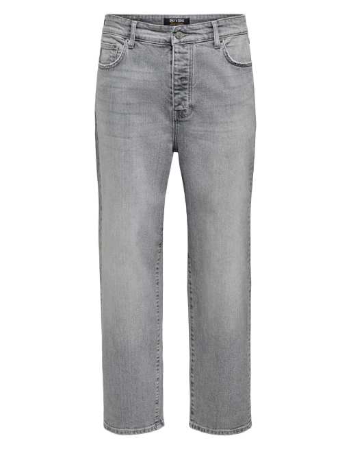 ONLY & SONS - Jeans ampi in denim grigio chiaro, 7 di 7
