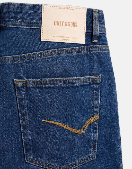 ONLY & SONS - Jeans ampi lavaggio blu scuro, 8 di 9