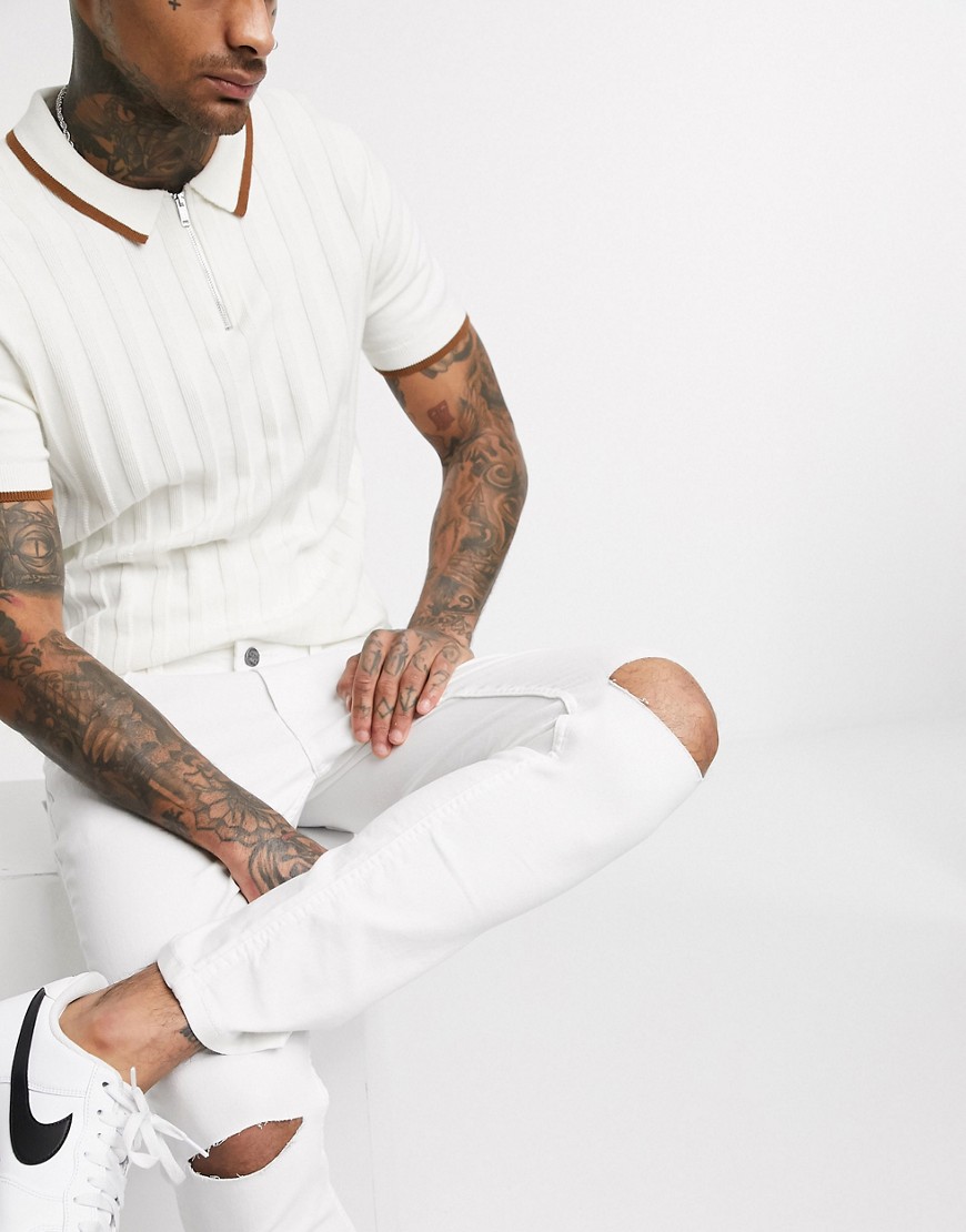 Only & Sons jeans in skinny fit white