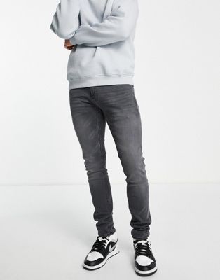 Only & Sons Warp skinny fit jeans in grey wash - ASOS Price Checker