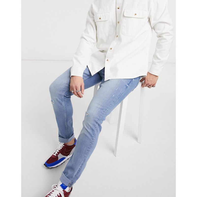 uRVoD Jeans slim Only & Sons - Jeans slim azzurri con strappi