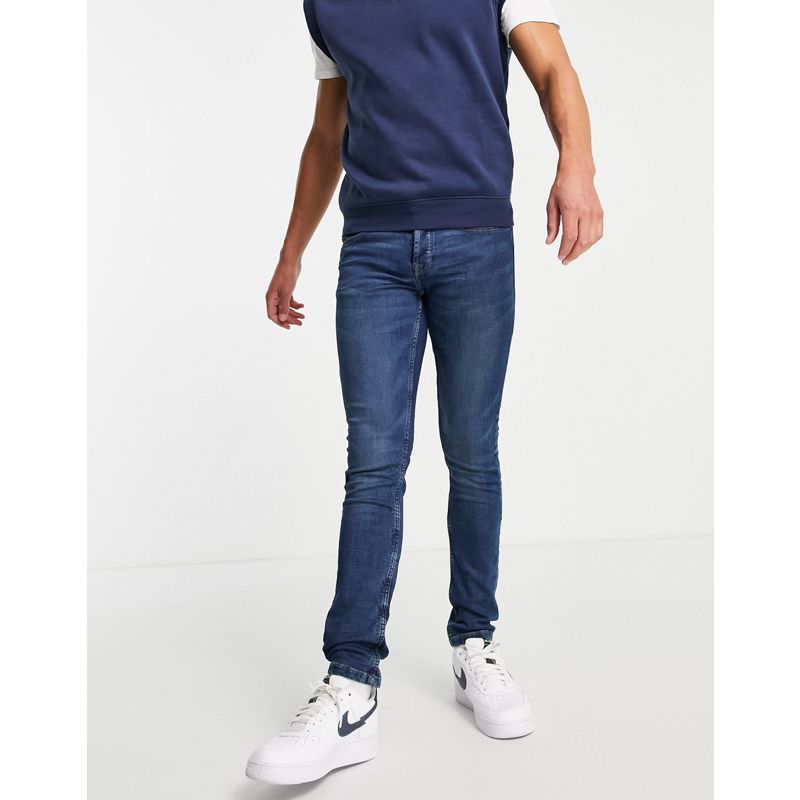 Jeans Uomo Only & Sons - Jeans slim fit lavaggio blu medio