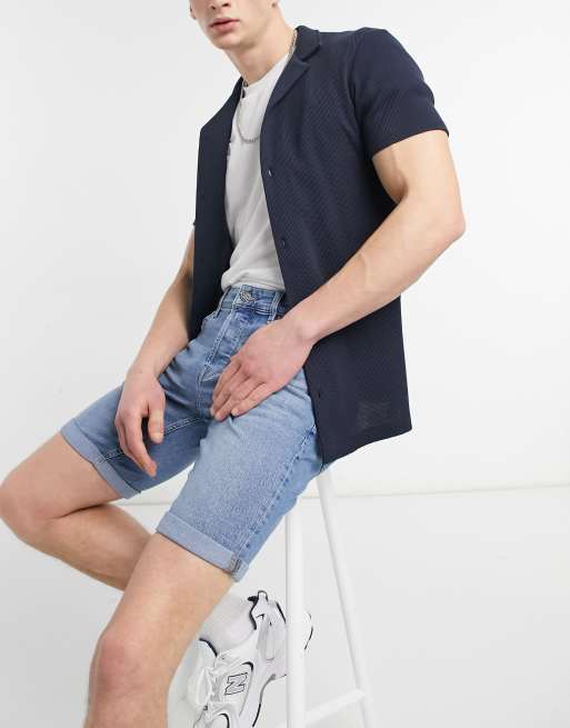 Only & Sons – Jeansshorts in Hellblau, 4 von 4