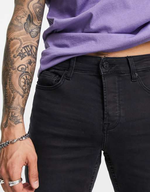Only & Sons – Jeansshorts in Schwarz, 3 von 4