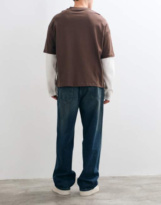 ONLY & SONS jeansy loose fit z efektem sprania, z ciemnego denimu, 3 z 5