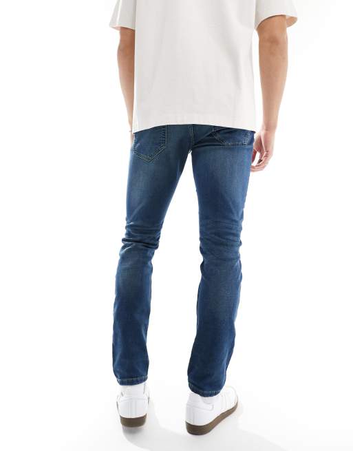 Only & Sons – Jeansy o dopasowanym kroju w średnio-spranym niebieskim kolorze, 3 z 5
