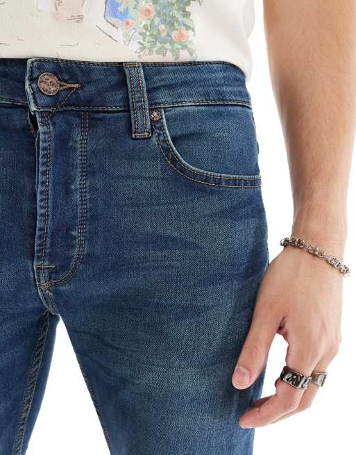 Only & Sons – Jeansy o dopasowanym kroju w średnio-spranym niebieskim kolorze, 5 z 5