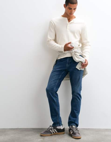 ONLY & SONS jeansy regular fit w średnim niebieskim denimie - view 1