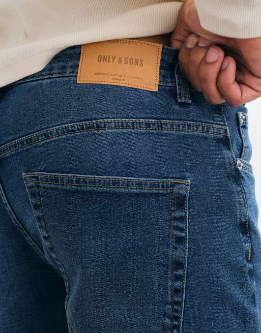 ONLY & SONS jeansy regular fit w średnim niebieskim denimie, 2 z 5