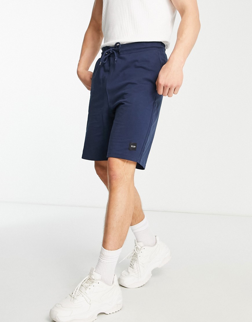 Only & Sons Jersey Shorts In Navy