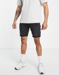 [ONLY & SONS] Only & Sons jog denim shorts in washed black M Black Denim