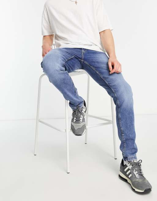 ONLY & SONS jog jeans in slim fit mid blue, 3 of 4