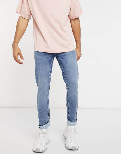 Only & Sons jog jeans in slim fit mid blue - view 1