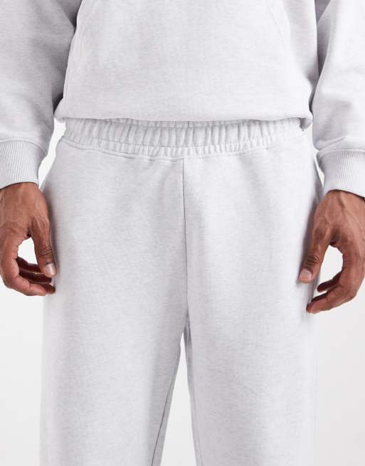 ONLY & SONS - Joggers ampi premium pesanti 400 g/m² grigio chiaro in coordinato, 4 di 5