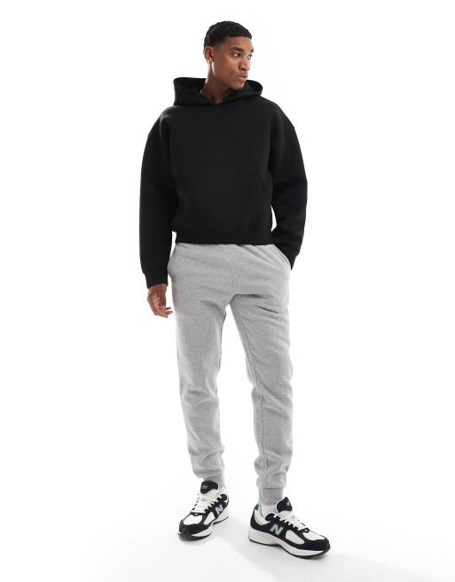 Straight-cut Joggers - Light gray melange - Ladies