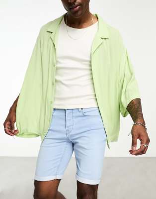 Only & Sons jog denim shorts in light wash  - ASOS Price Checker