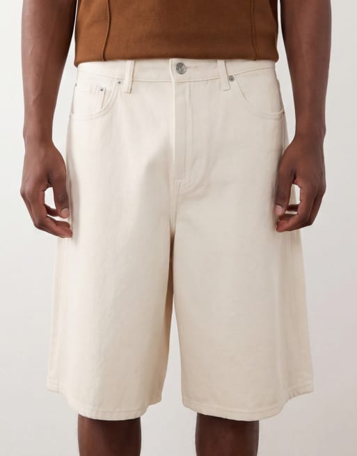 ONLY & SONS jorts in cream denim, 5 of 7