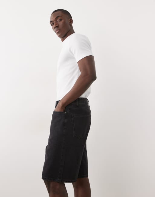 ONLY & SONS jorts in washed black denim, 3 of 5