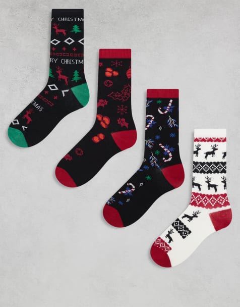 ONLY & SONS - Jul - Pakke med 4 par sokker med multifarvet print - view 1