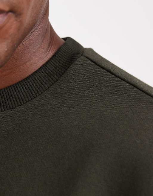 ONLY & SONS – Kakifärgad sweatshirt med rund halsringning, 4 av 5
