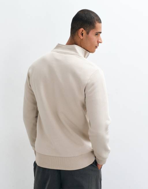 ONLY & SONS – Kamiennobeżowa bluza z zamkiem pod szyją, 4 z 5