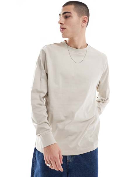 ONLY & SONS – Kamiennobeżowy T-shirt z długimi rękawami - view 1